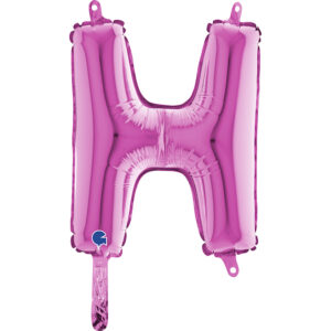 14" - 36CM LETTERA MINI H FUCSIA