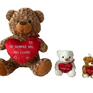 ORSO C/CUORE 3 COL 60 CM
