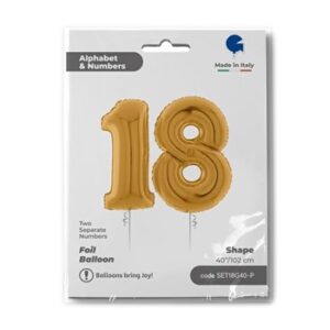 40" - 102CM NUMERO MAXI SET 18 GOLD